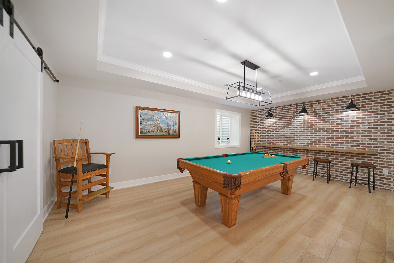 A new game room recentely remodeled by Windle Design & Construction, the number one name in residential construction wynnewood, pa 