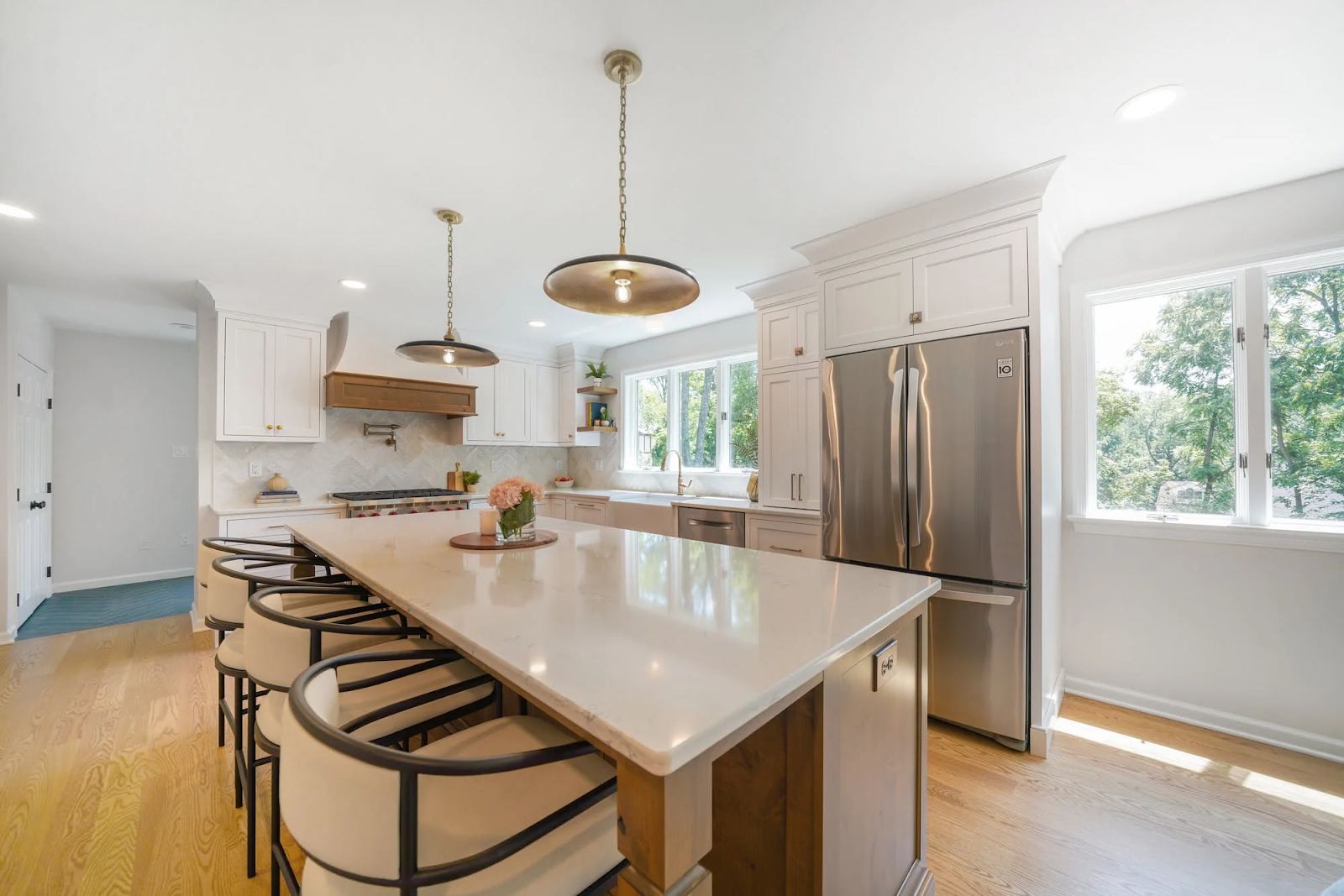 A main line kitchen recently remodeled by Windle Design & Construction