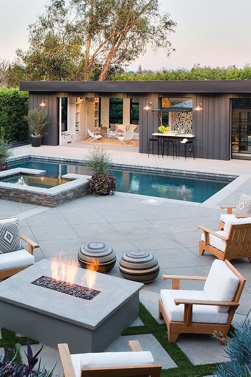 luxurious outdoor living space