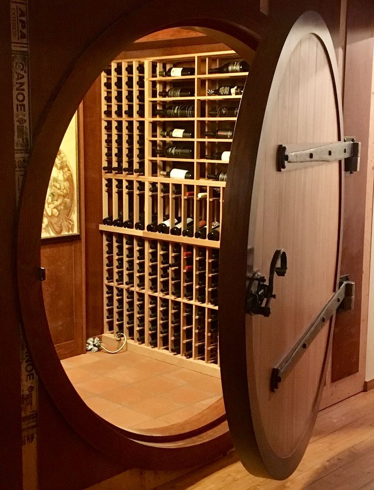 brown wine cellar door 