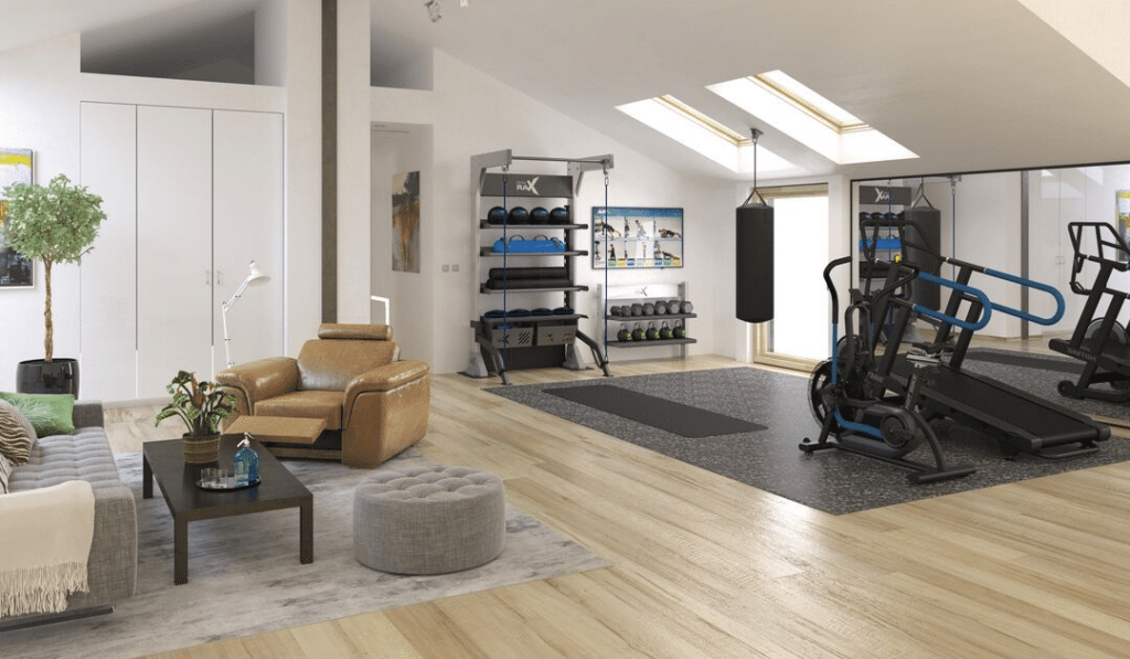 Image of a wellness and fitness space in the home 