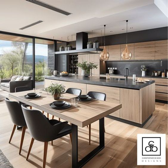 Kitchen with a window view