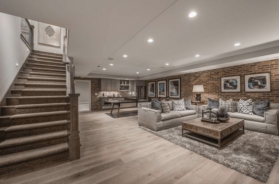 A finished basement