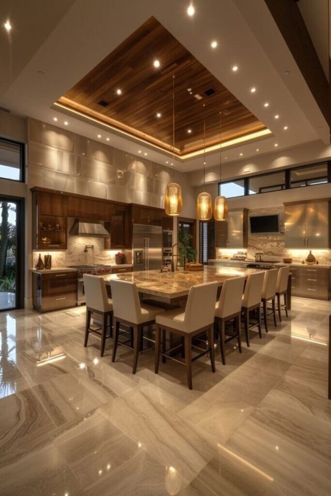 A well remodeled luxury kitchen