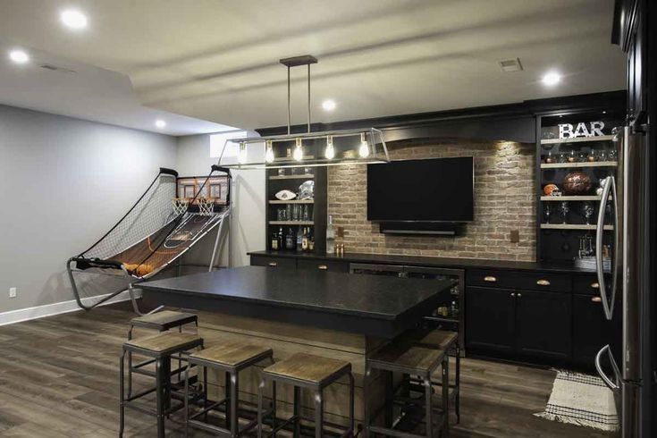 An image of a finished basement