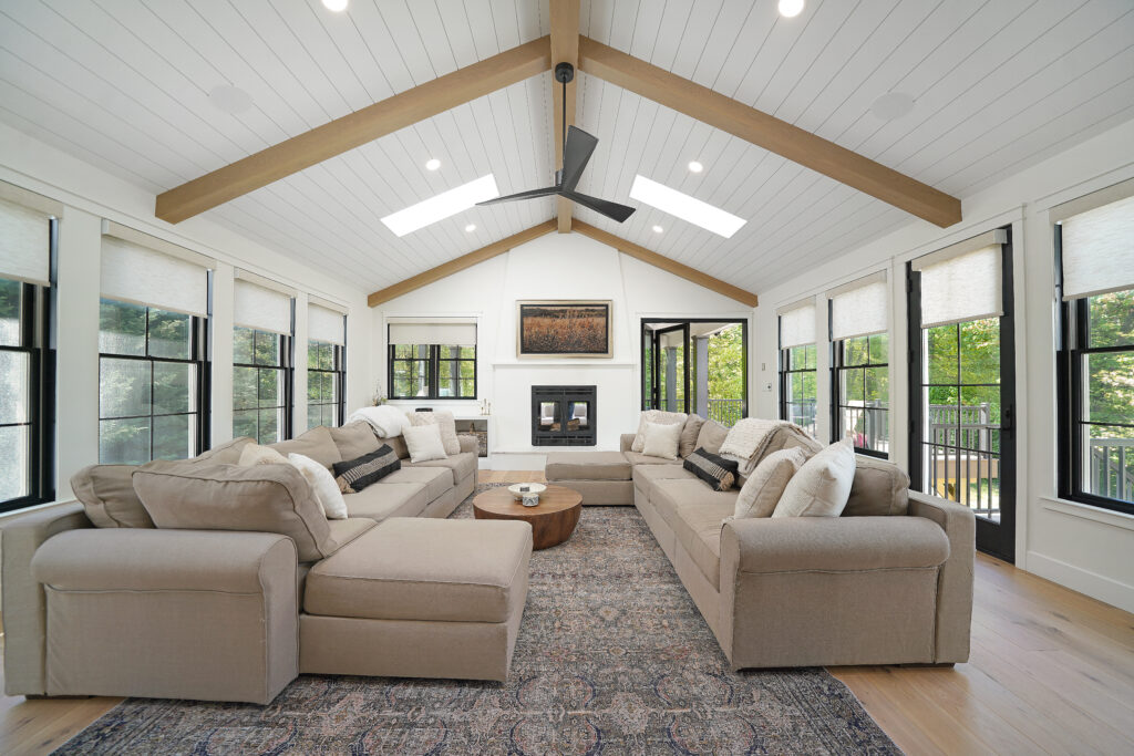 A luxury sitting area filled with natural light showing the beauty of a luxury home addition in East Goshen, PA.