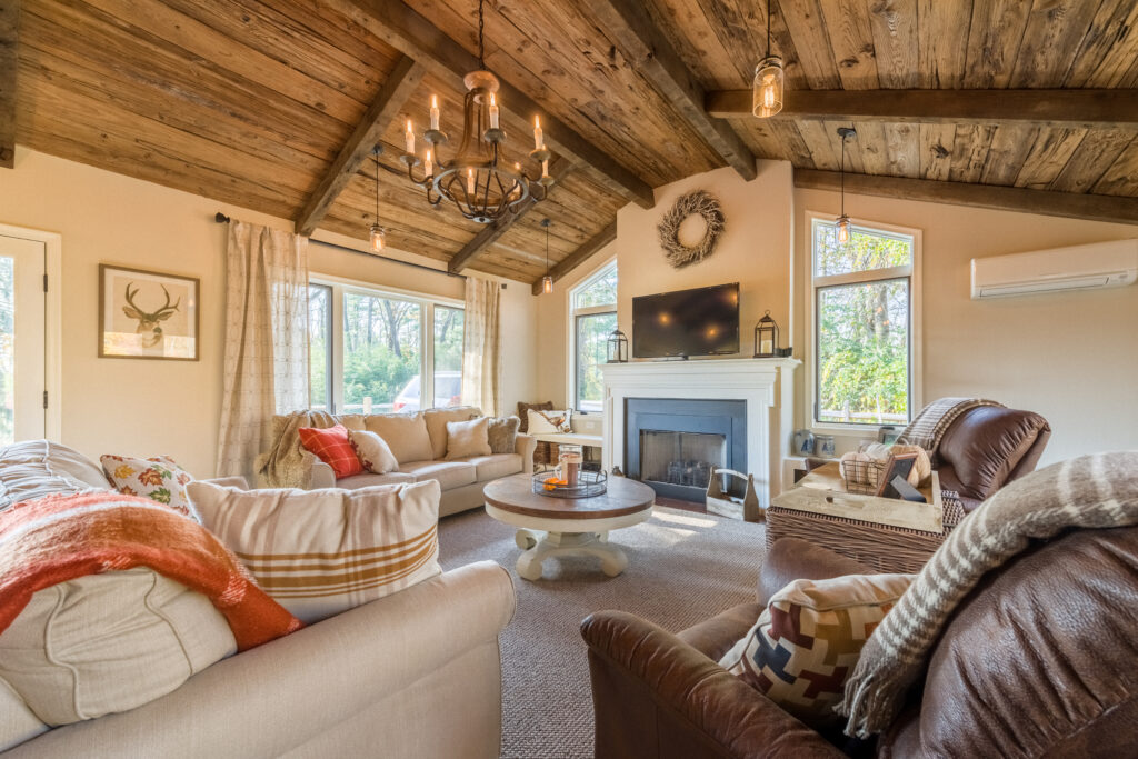 wood panel ceiling
