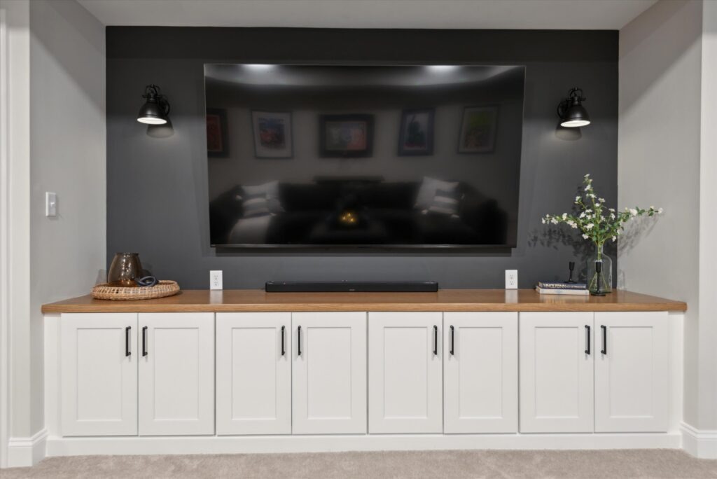 built in basement storage